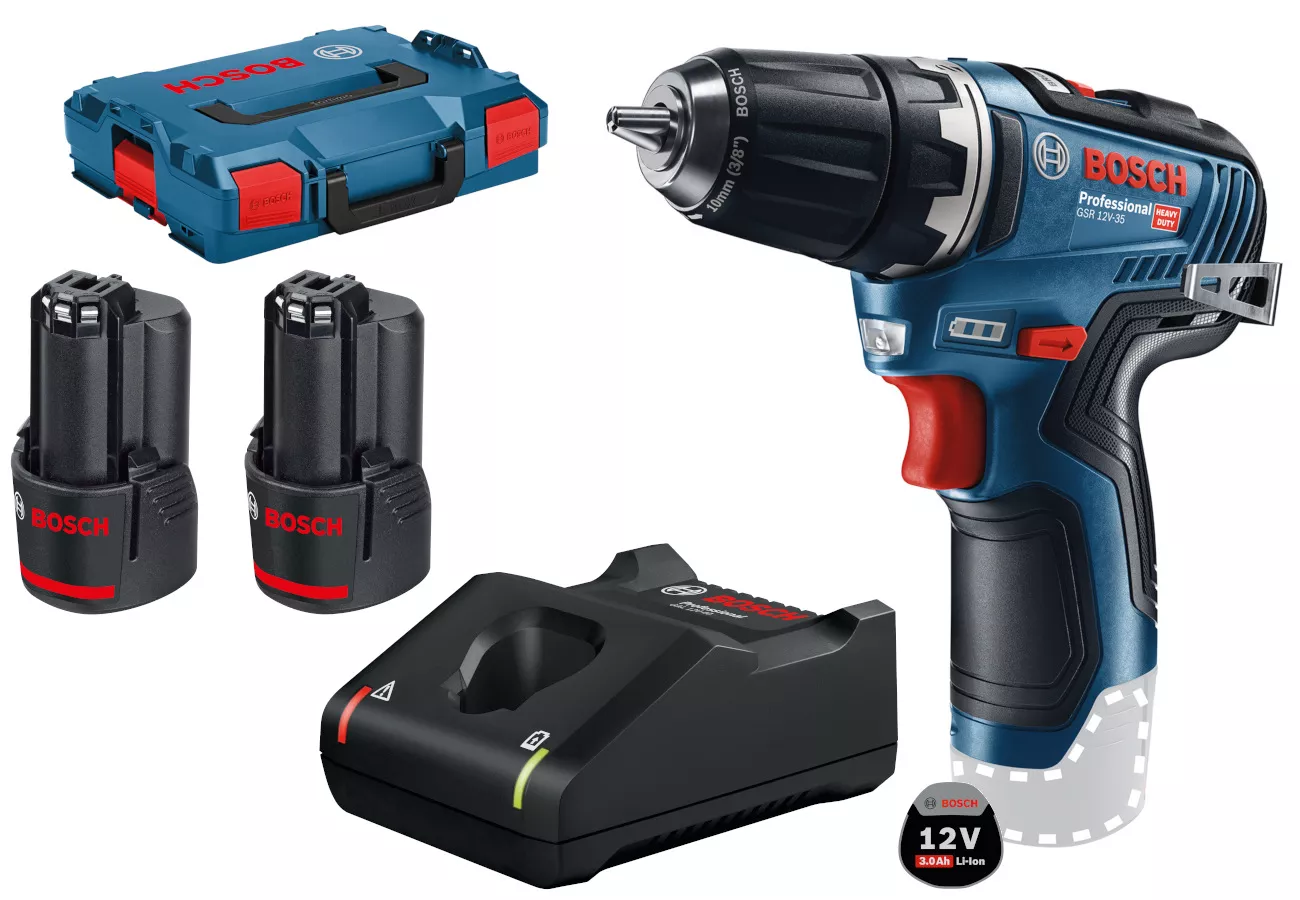 perceuse visseuse GSR 12V-35 Bosch + 2 accus + chargeur